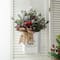 Glitzhome® 21" Christmas Pine Needle & Berry Ribbon Centerpiece